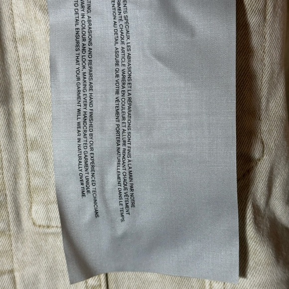 Purple Brand Jacket Mens Mediumm Beige Embossed Logo Denim Trucker Western NWT - Picture 8 of 16